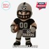Isolated crochet Raiders doll with football and sign!
