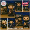 Group of Linkin Park Funko Pop figures with instruments and packaging arranged together.