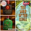 Limited edition Lord of the Rings whiskey bottles from Maker's Mark and Jameson featuring iconic designs.