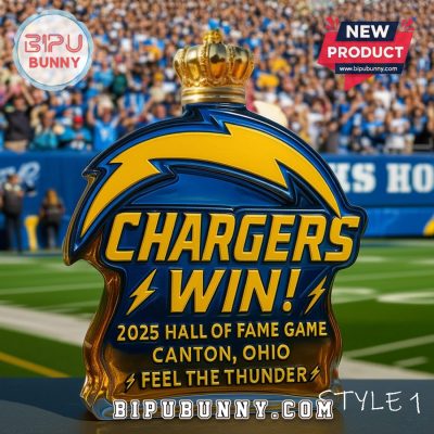 Los Angeles Chargers Hall of Fame Game Whiskey Bottle