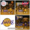 Kobe Bryant Funko Pop in yellow Lakers jersey number 24 holding basketball