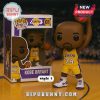 Kobe Bryant Funko Pop in number 8 Lakers jersey holding basketball