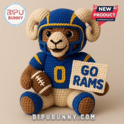 Los Angeles Rams Emotional Support Crochet Doll Los Angeles Rams Emotional Support Crochet Doll