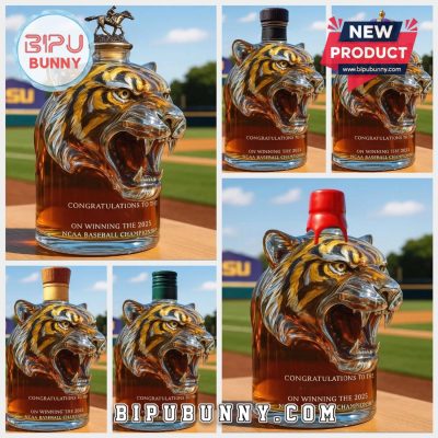 LSU Tigers 2025 Champions Whiskey Bottle