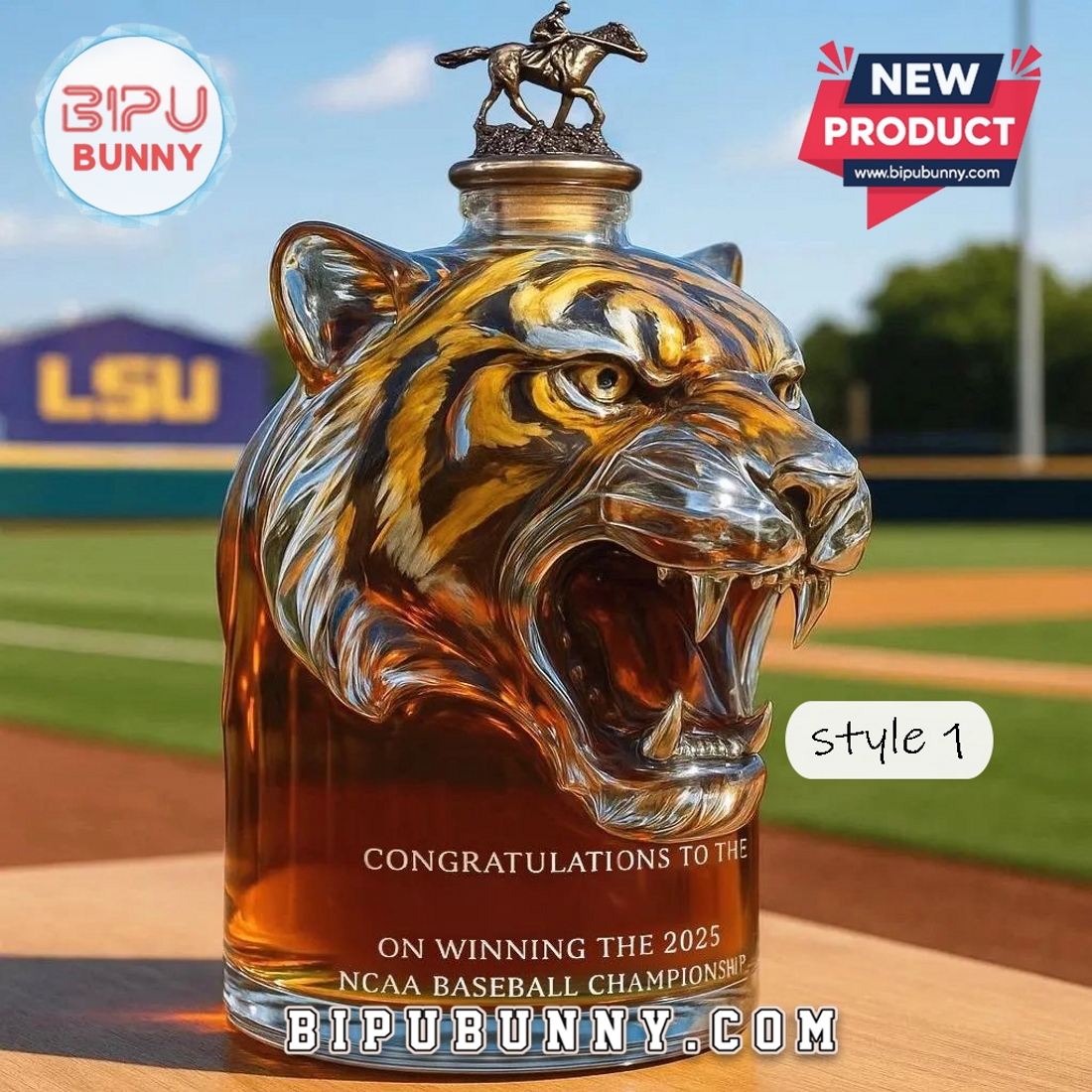 LSU Tigers 2025 Champions Whiskey Bottle LSU Tigers 2025 Champions Whiskey Bottle
