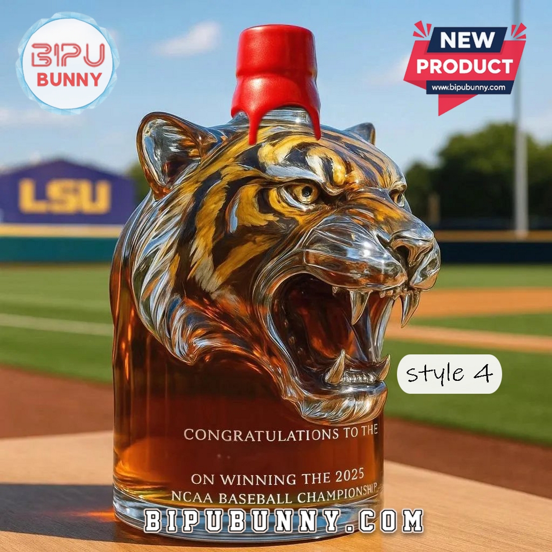 LSU Tigers 2025 Champions Whiskey Bottle LSU Tigers 2025 Champions Whiskey Bottle