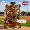 Tiger head shaped liquor bottle with a black cap identified as style 2!
