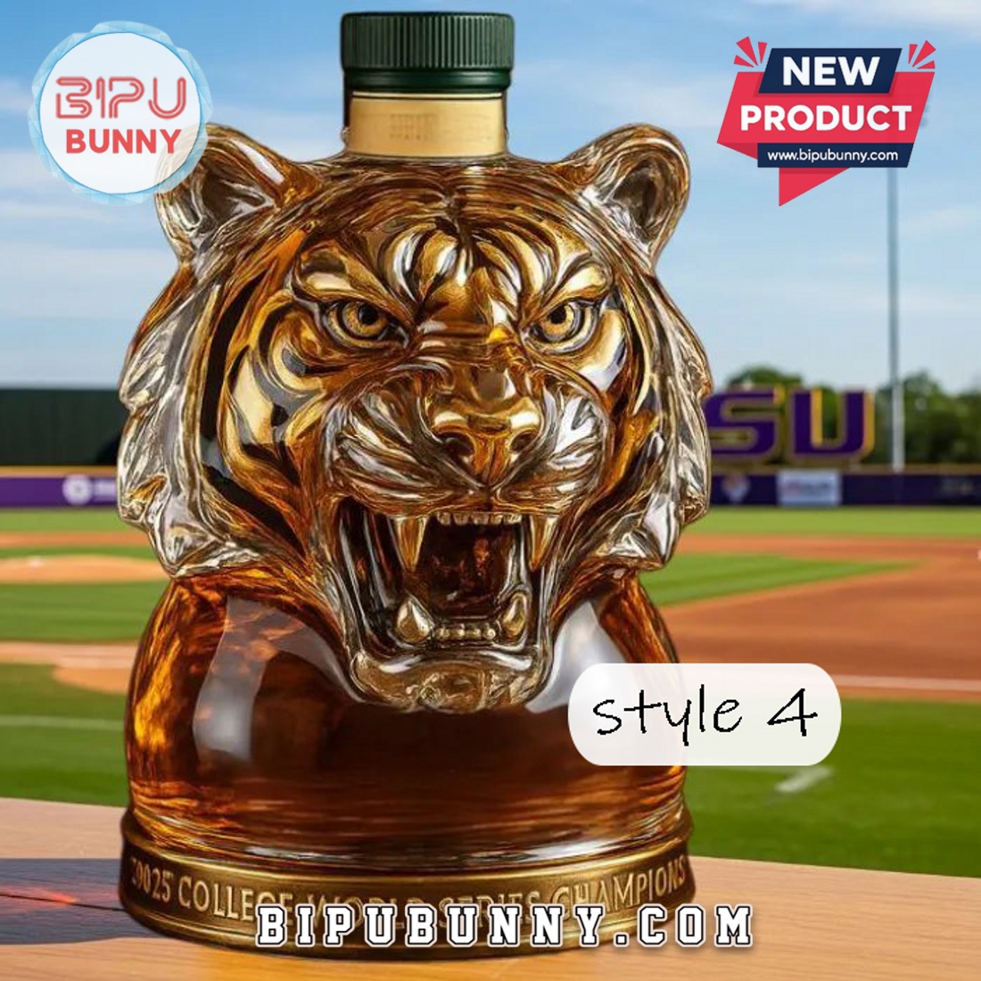 LSU Tigers Champion Whiskey Bottle LSU Tigers Champion Whiskey Bottle