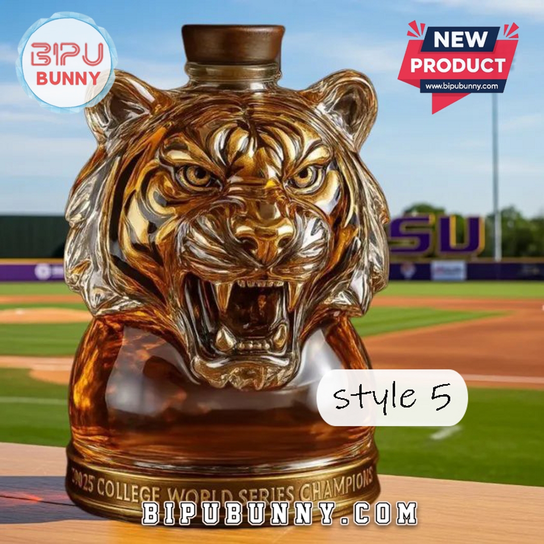 LSU Tigers Champion Whiskey Bottle LSU Tigers Champion Whiskey Bottle