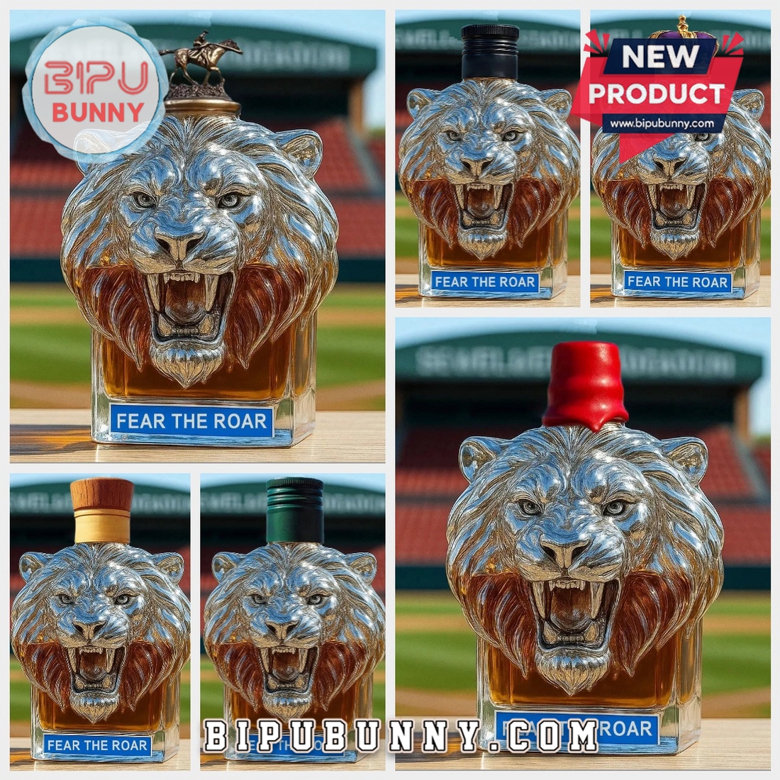 LSU Tigers Football Fear The Roar Whisky Bottle LSU Tigers Football Fear The Roar Whisky Bottle