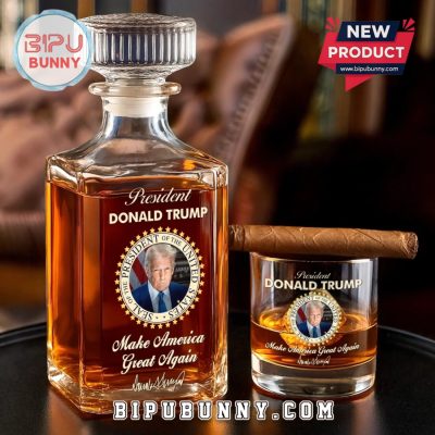 Make America Great Again Donald Trump Whiskey Decanter Set