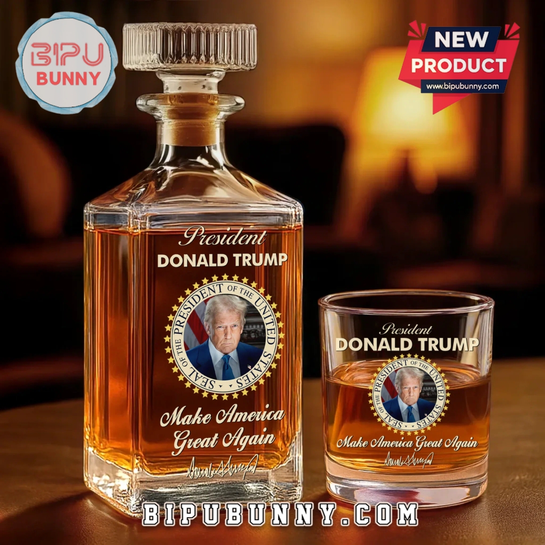 Make America Great Again Donald Trump Whiskey Decanter Set Make America Great Again Donald Trump Whiskey Decanter Set