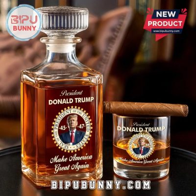 Make America Great Again Trump Whiskey Decanter Set