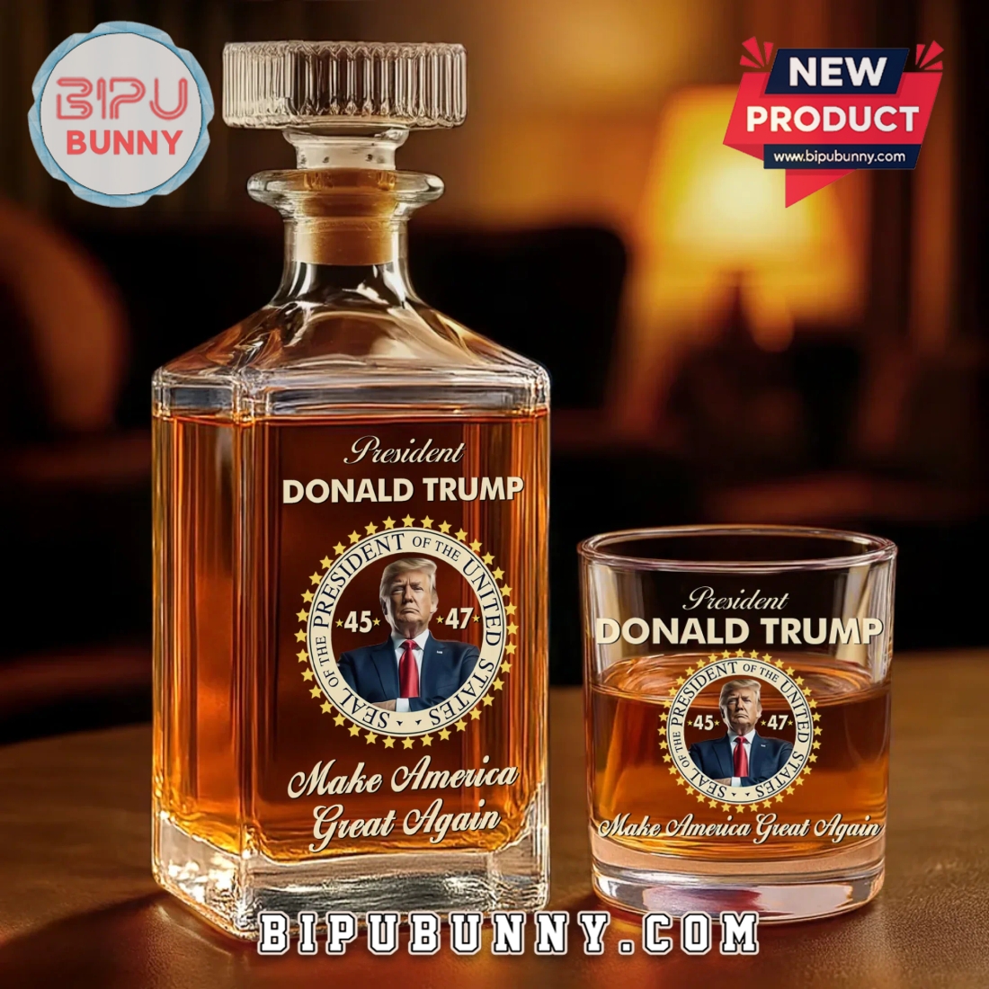 Make America Great Again Trump Whiskey Decanter Set Make America Great Again Trump Whiskey Decanter Set