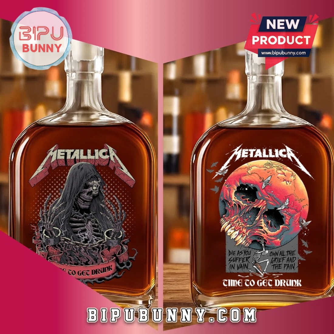 Metallica 25oz Whiskey Bottle Metallica 25oz Whiskey Bottle