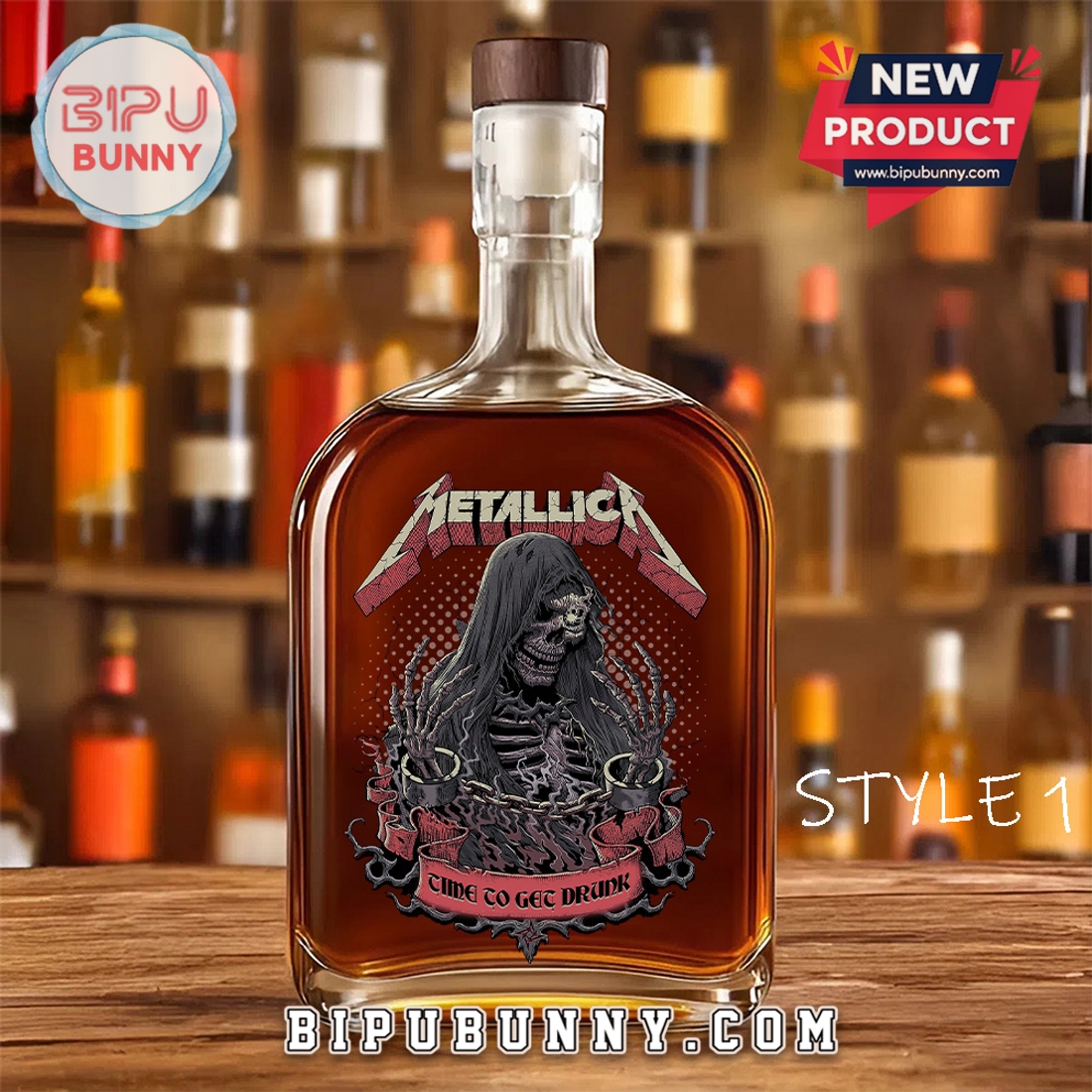 Metallica 25oz Whiskey Bottle Metallica 25oz Whiskey Bottle