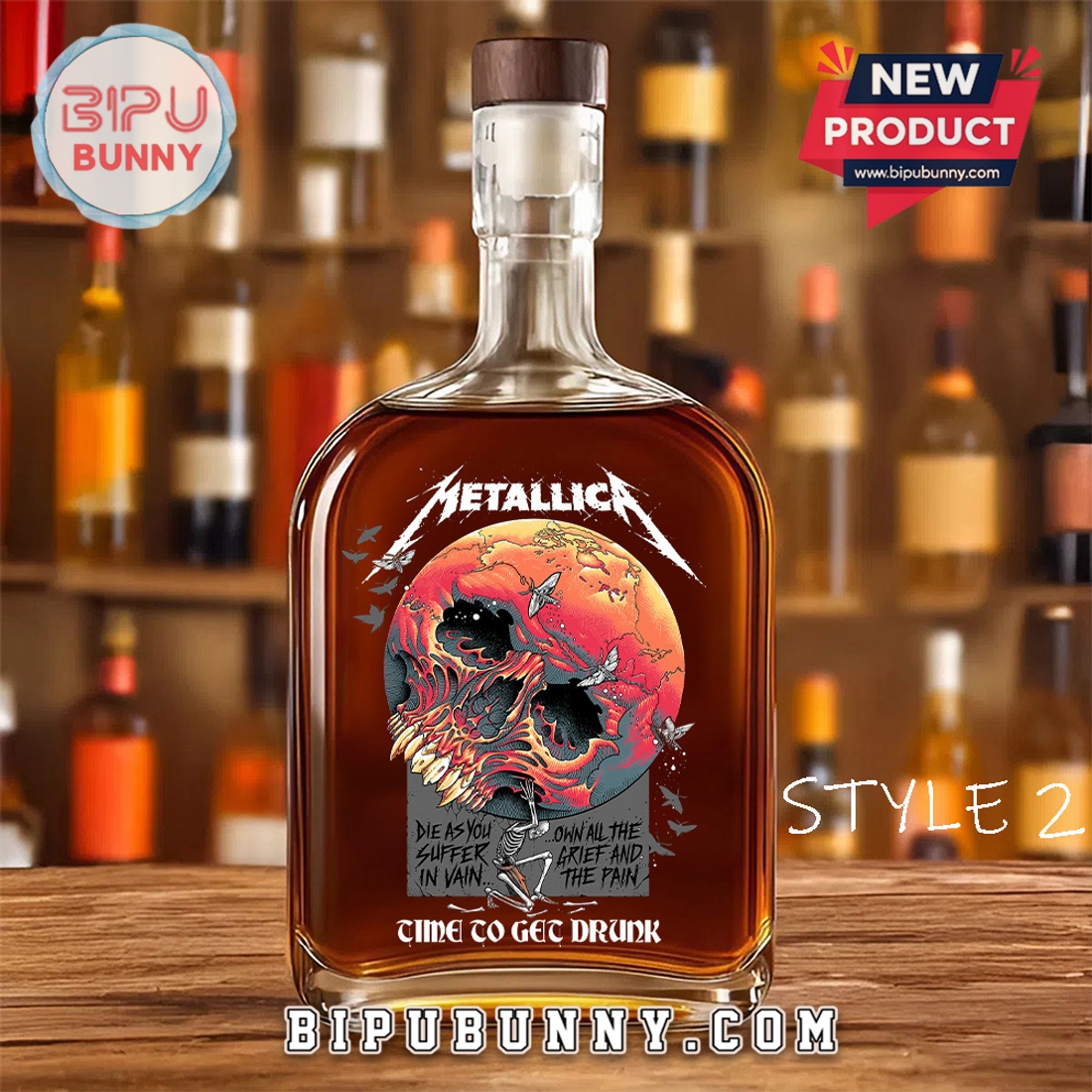 Metallica 25oz Whiskey Bottle Metallica 25oz Whiskey Bottle