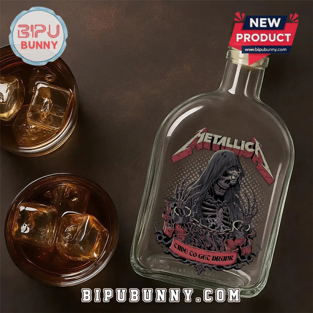 Metallica Band 25oz Whiskey Bottle Metallica Band 25oz Whiskey Bottle