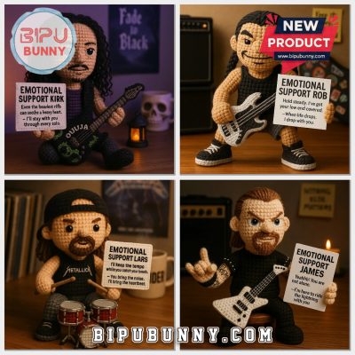 Metallica Crocheted Emotional Support Dolls