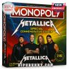 A box for the Metallica Monopoly board game featuring a picture of the band members on the front!
