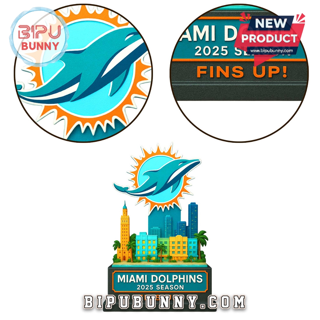 Miami Dolphins Acrylic Standee Figures Miami Dolphins Acrylic Standee Figures