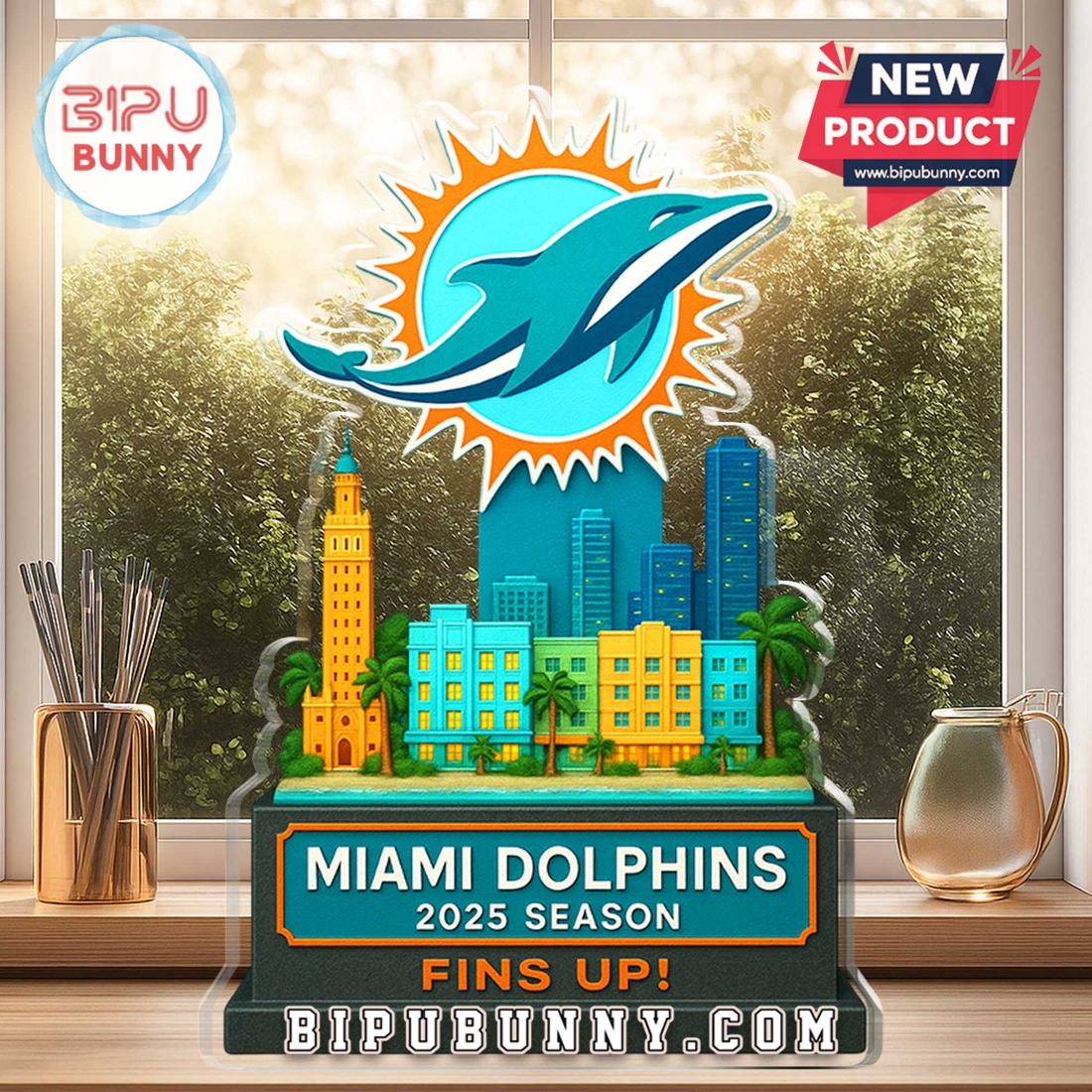 Miami Dolphins Acrylic Standee Figures Miami Dolphins Acrylic Standee Figures