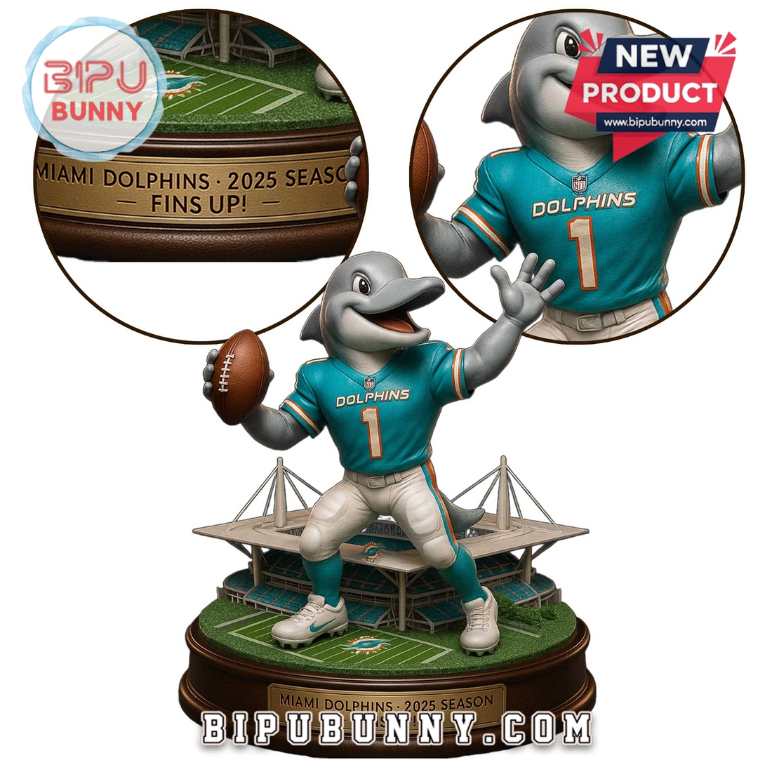 Miami Dolphins Custom Acrylic Standee Figures Miami Dolphins Custom Acrylic Standee Figures