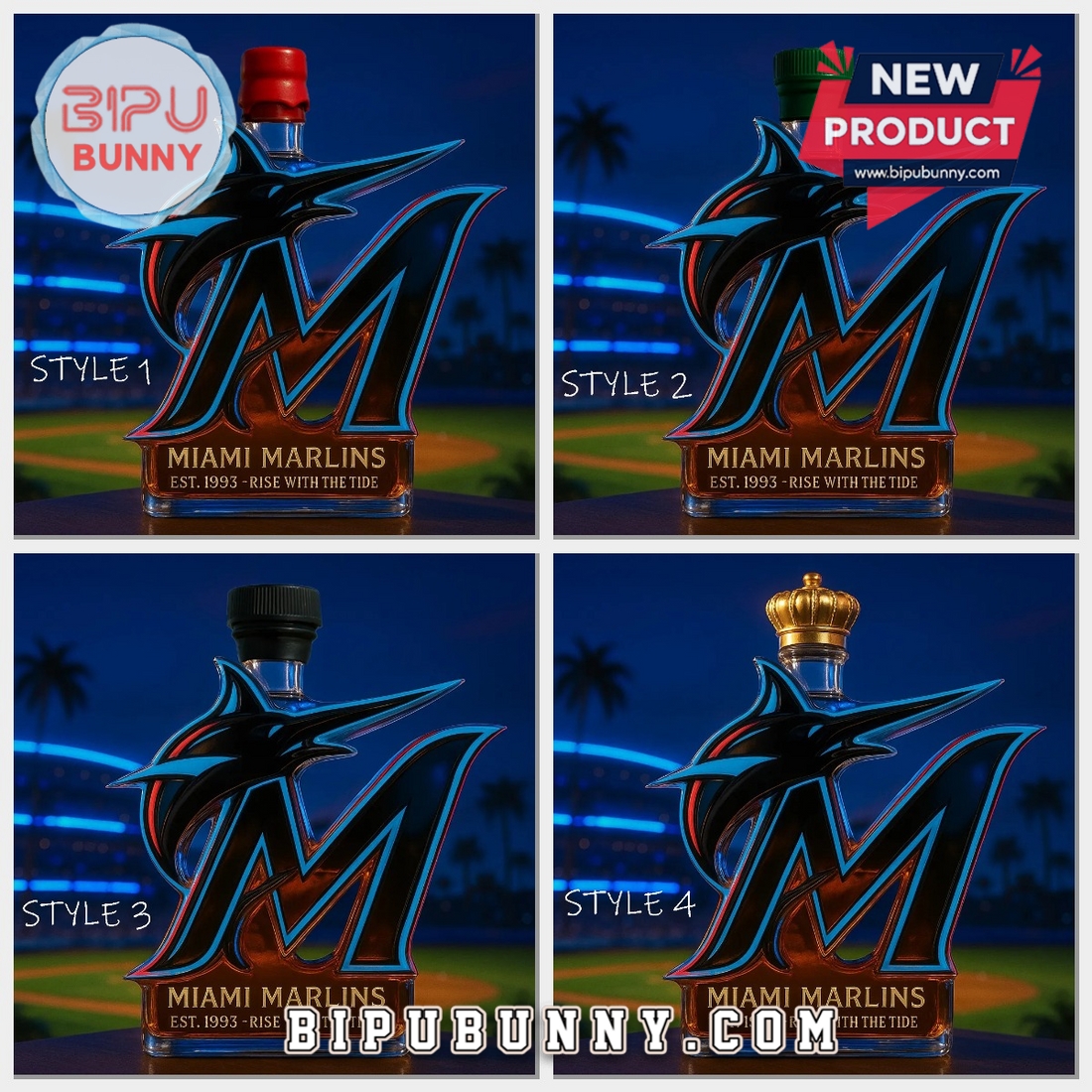 Miami Marlins Commemorative Whiskey Bottle Miami Marlins Commemorative Whiskey Bottle