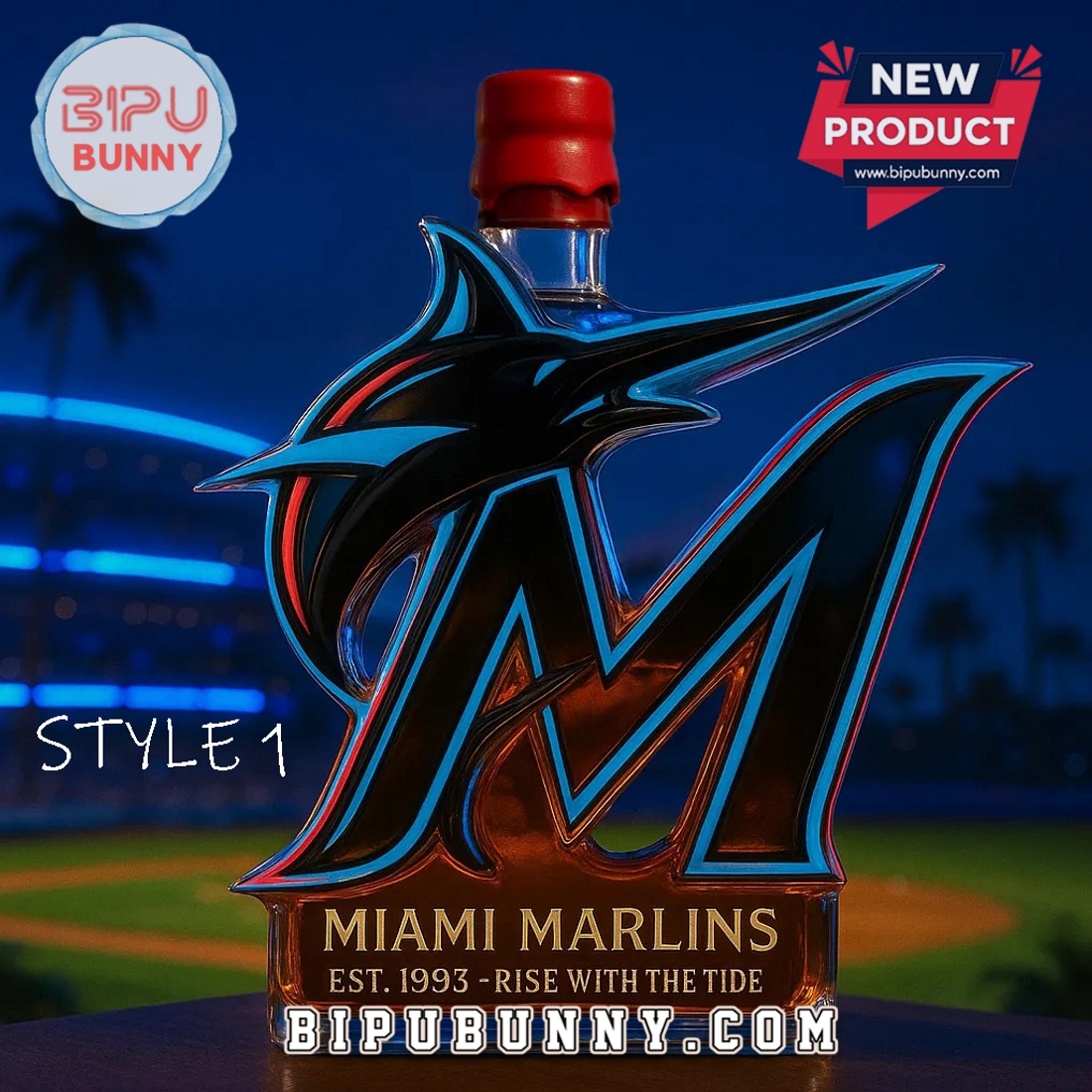 Miami Marlins Commemorative Whiskey Bottle Miami Marlins Commemorative Whiskey Bottle