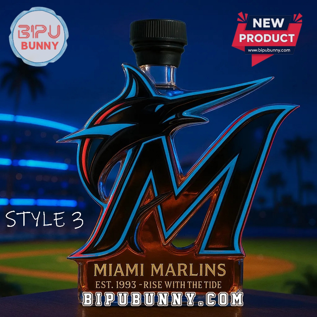 Miami Marlins Commemorative Whiskey Bottle Miami Marlins Commemorative Whiskey Bottle