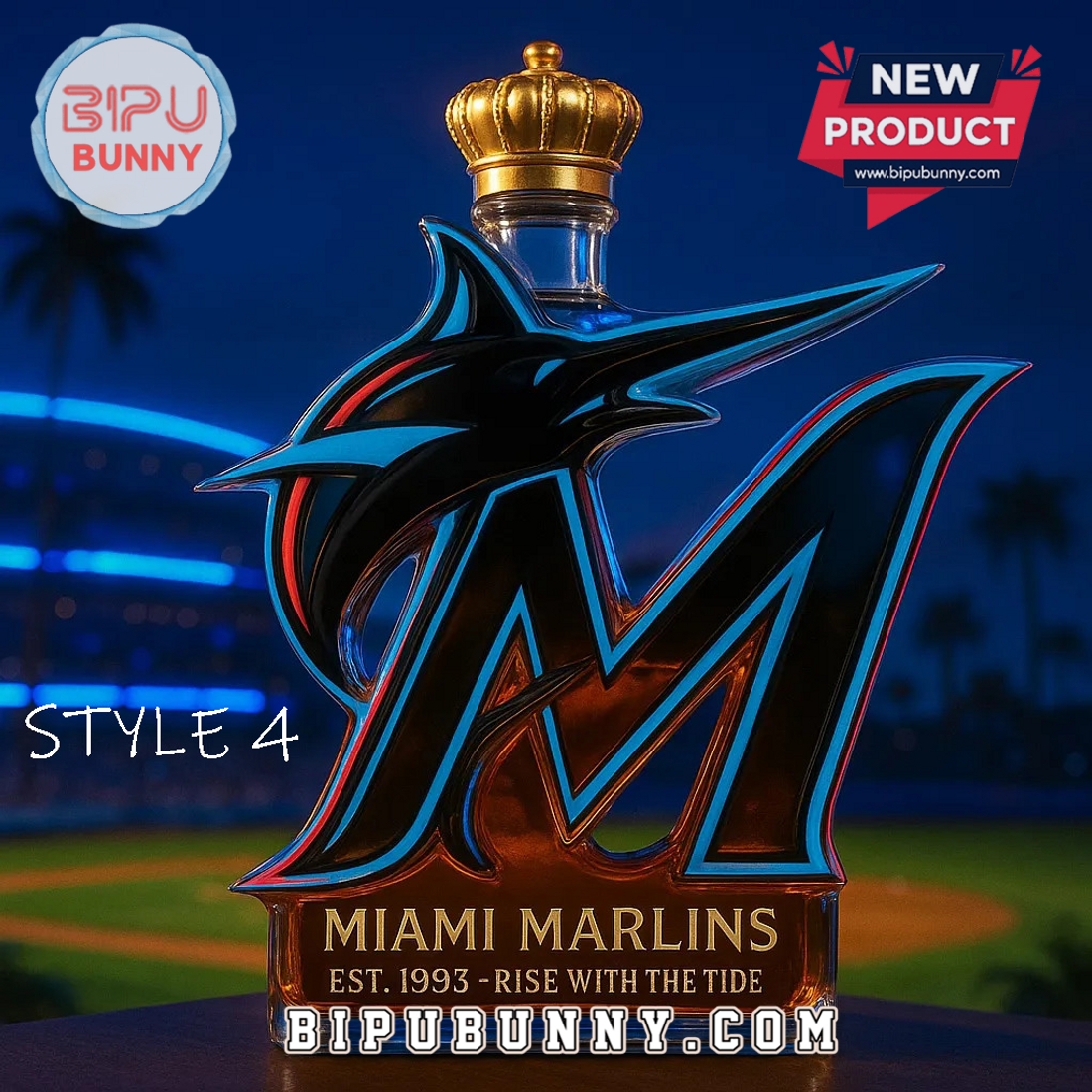 Miami Marlins Commemorative Whiskey Bottle Miami Marlins Commemorative Whiskey Bottle