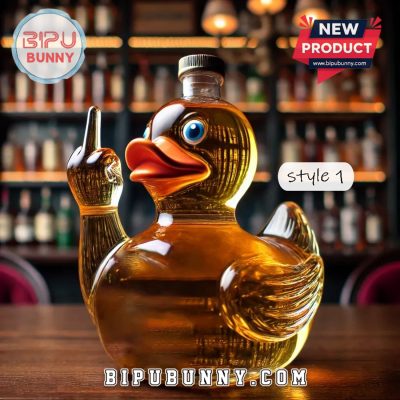 Middle Finger Duck Whiskey Bottle