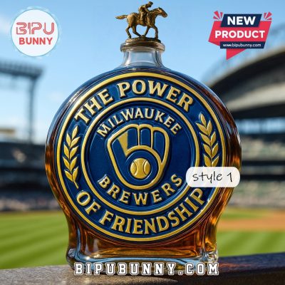 Milwaukee Brewers Power of Friendship Whiskey Bottle