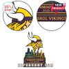 Close-up of Minnesota Vikings collectible showing helmet and Skol Vikings text.