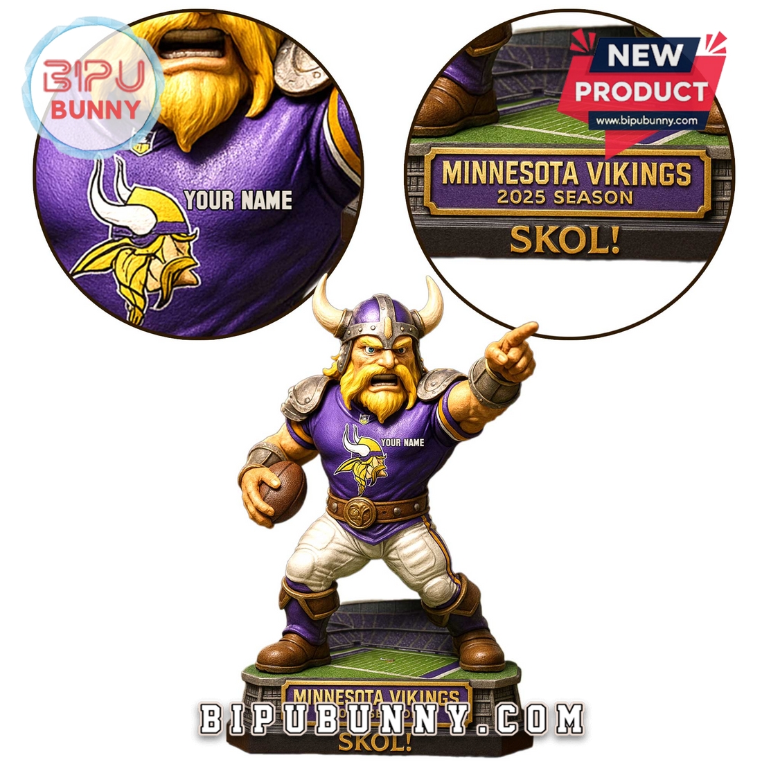 Minnesota Vikings Custom Acrylic Standee Figures Minnesota Vikings Custom Acrylic Standee Figures