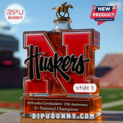 Nebraska Cornhuskers 135th Commemorative Whiskey Bottle