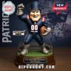 New England Patriots mascot standee with custom name and number.