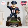 Customized Patriots standee on shelf in bright modern room.
