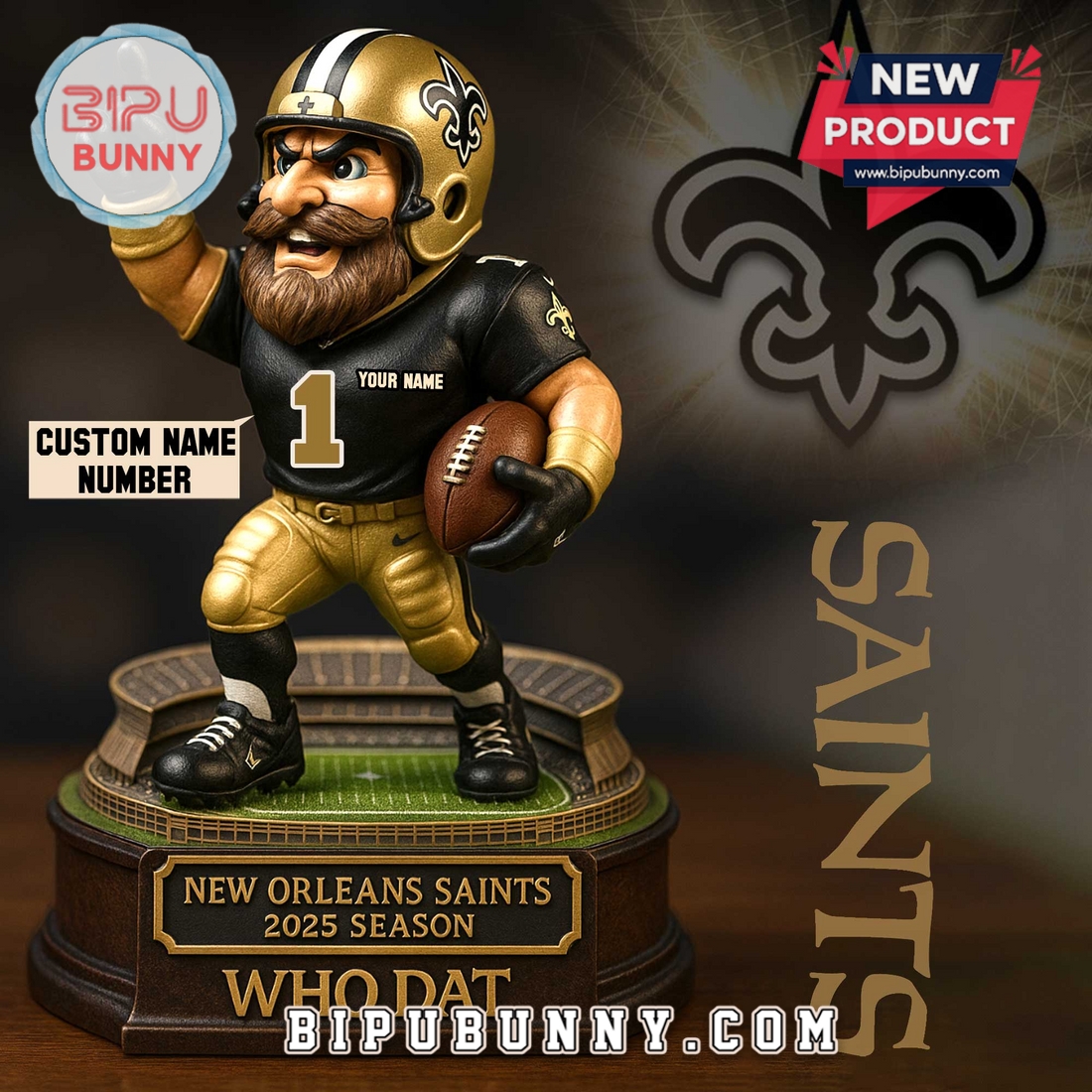 New Orleans Saints 2025 Season Acrylic Standee New Orleans Saints 2025 Season Acrylic Standee