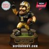 New Orleans Saints standee with raised finger and full uniform.