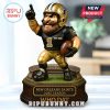 New Orleans Saints acrylic mascot standee in bright home space.