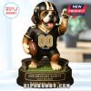 Smiling Saints dog standee with football and helmet
