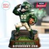 Brightly lit Jets mascot figure with custom name on uniform.