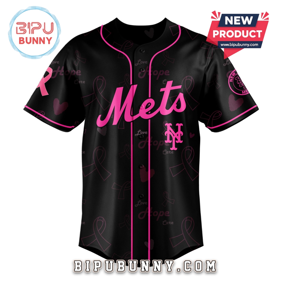 New York Mets x Breast Cancer Awareness Month Baseball Jersey New York Mets x Breast Cancer Awareness Month Baseball Jersey