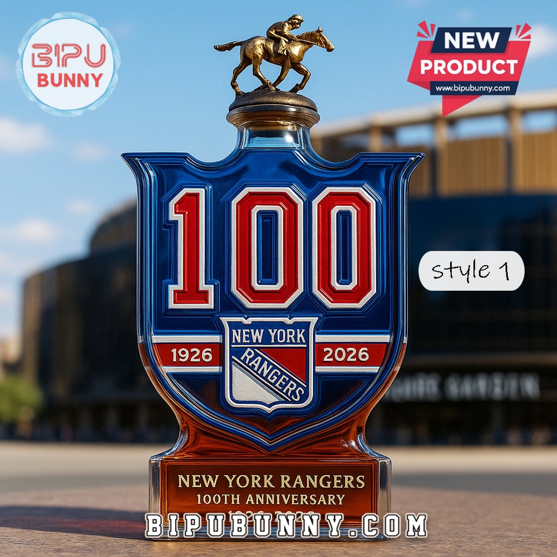 New York Rangers 100th Anniversary Whiskey Bottle New York Rangers 100th Anniversary Whiskey Bottle