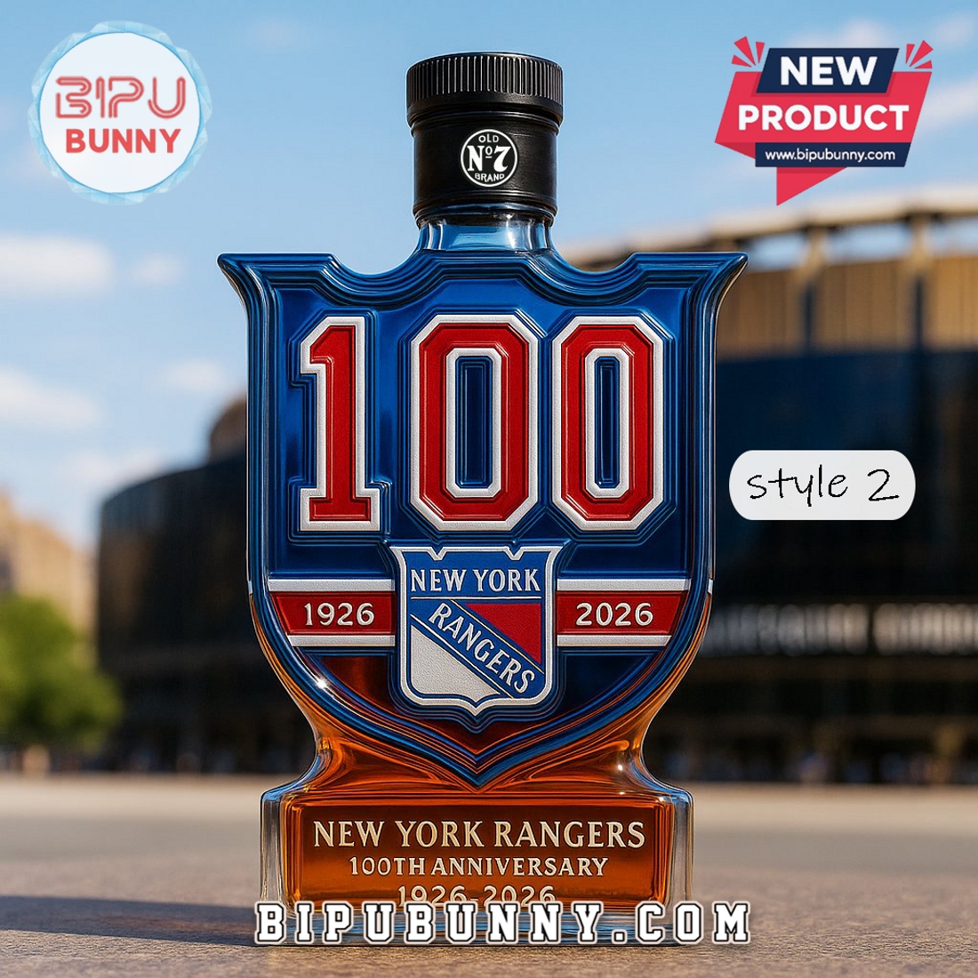 New York Rangers 100th Anniversary Whiskey Bottle New York Rangers 100th Anniversary Whiskey Bottle