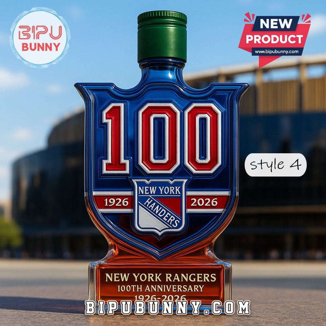 New York Rangers 100th Anniversary Whiskey Bottle New York Rangers 100th Anniversary Whiskey Bottle