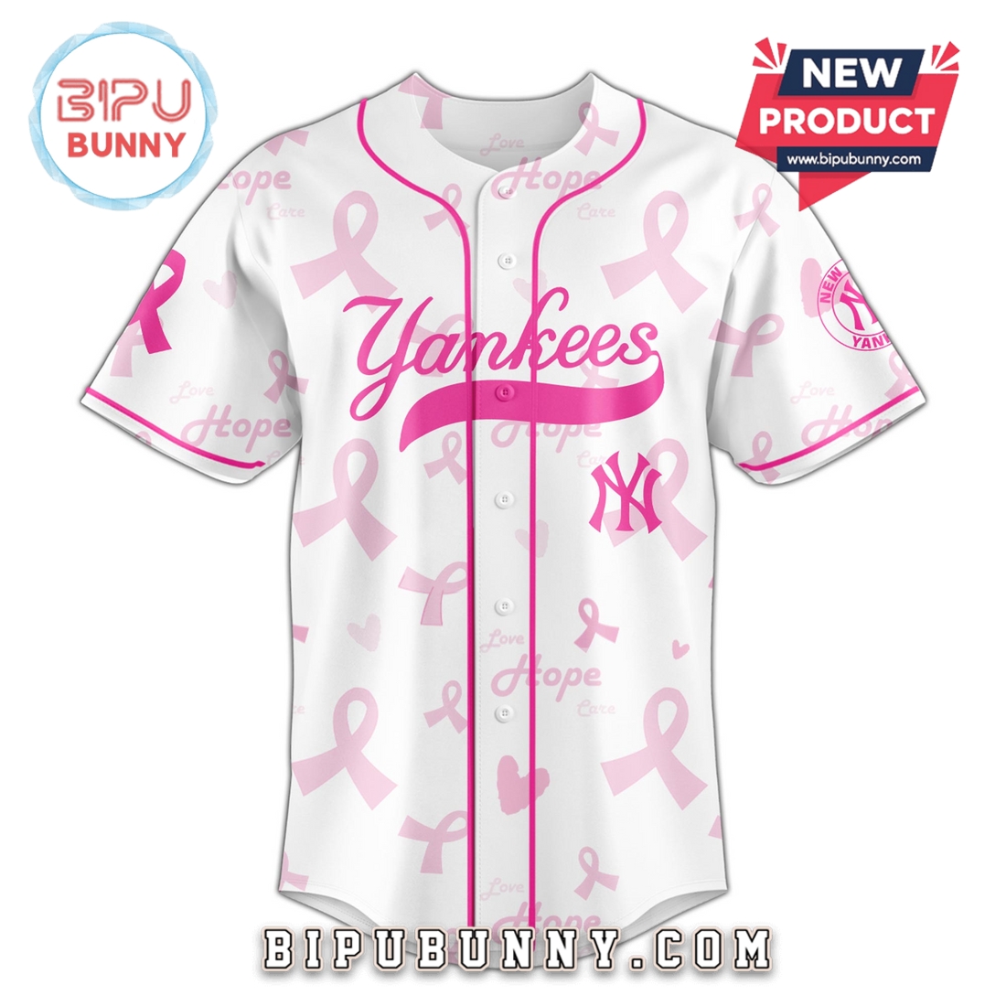 New York Yankees x Breast Cancer Awareness Baseball Jersey New York Yankees x Breast Cancer Awareness Baseball Jersey