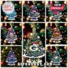 NFL team themed Christmas tree ornaments including Packers, Ravens, Lions, Vikings, Bills, Commanders, Texans, and Eagles.