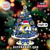 Los Angeles Rams Christmas ornament with festive details.